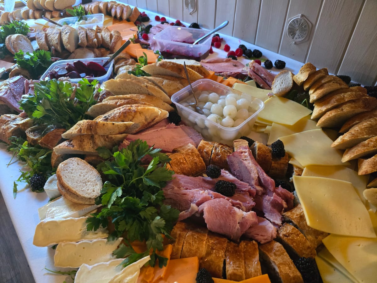 Evening buffet table